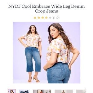 NYDJ Cool Embrace Wide Leg Cropped Jeans